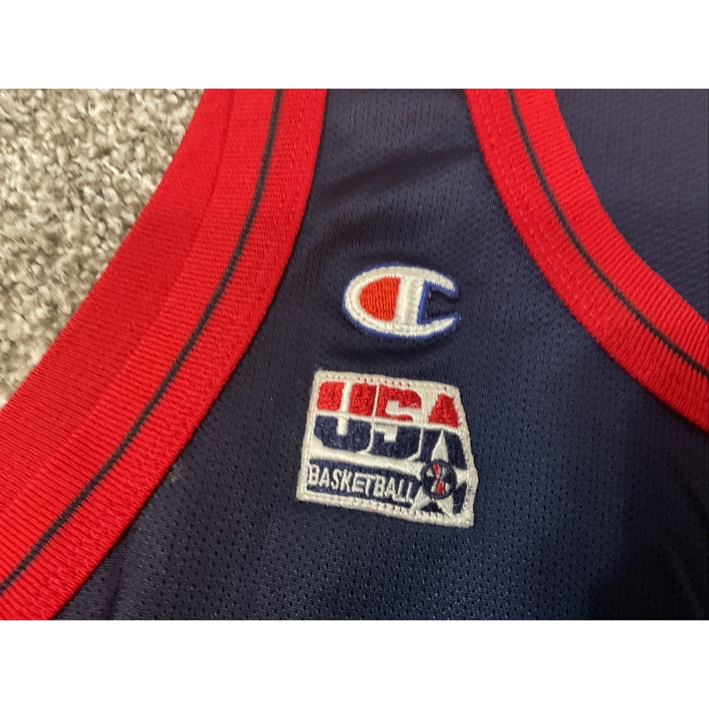 Vintage David Robinson #7 Champion USA DREAM TEAM Jersey USA Made 90's - Picture 3 of 7